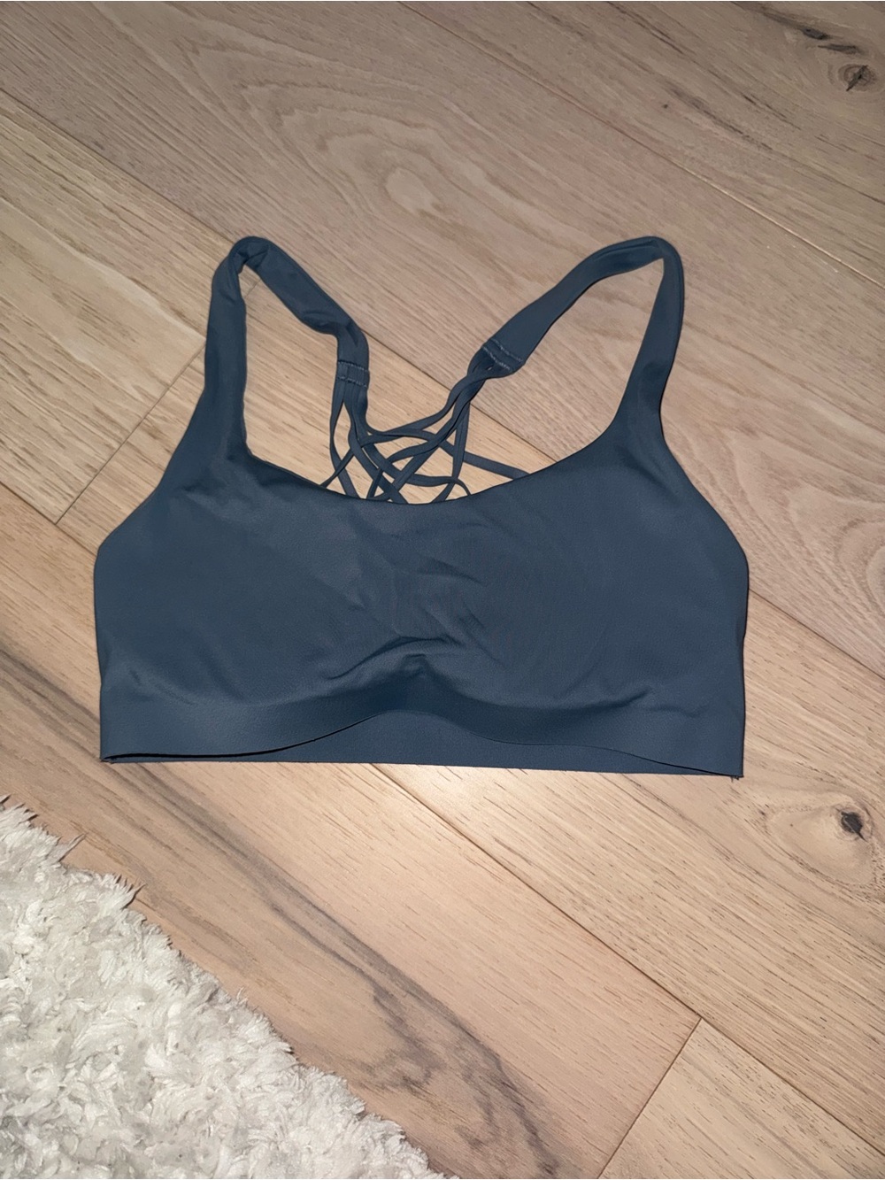 Lululemon Seamless Strappy Sports Bra - Slate Blue size 4